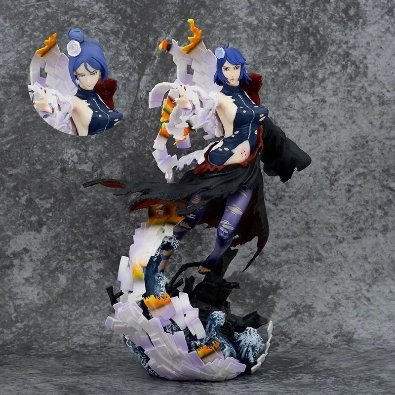 thumbnail image 1 of Figura de anime NARUTO de 35 cm, Akatsuki Konan, estatua de daño de batalla, figura de acción GK Kawaii, colección de modelos de PVC, muñeca, juguetes de regalo, 1 of 5