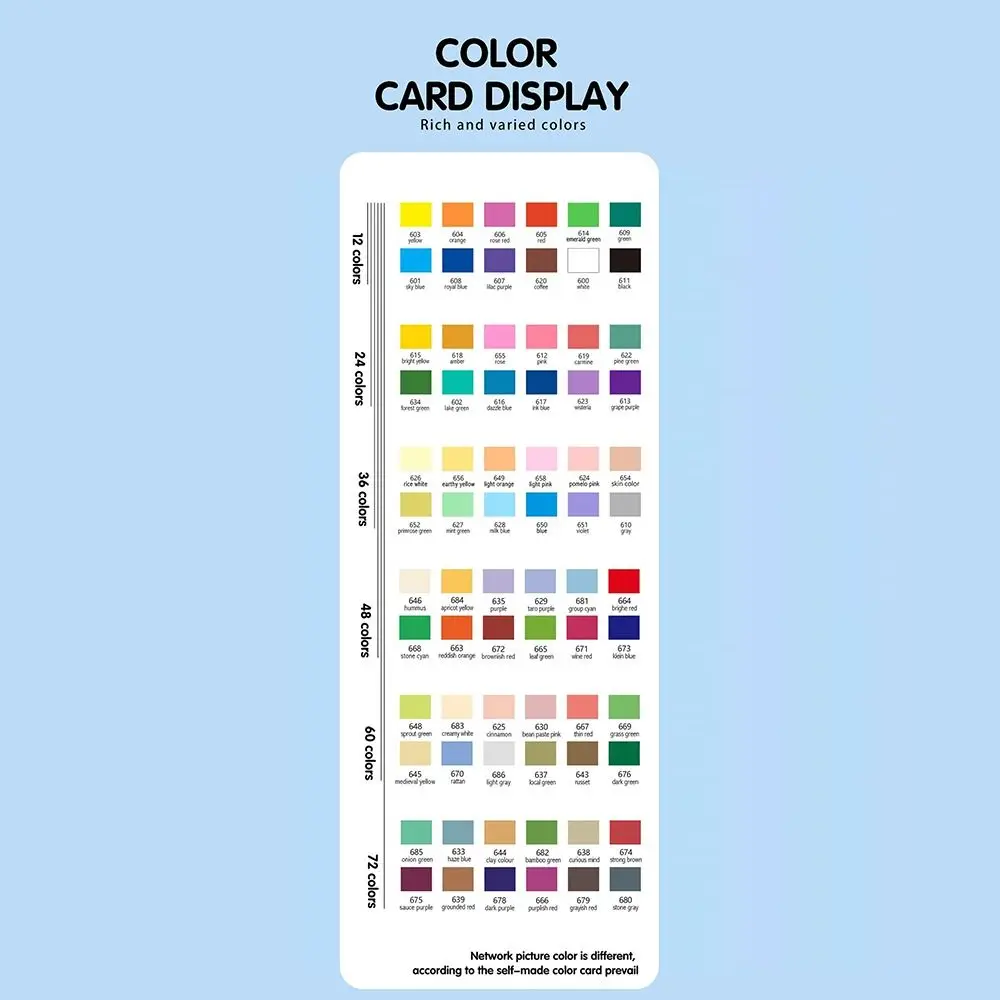 12/24/36/48/60/72/100/120 색상 아크릴 페인트 펜 DIY 공예 크리스마스 선물 마커 브러쉬 다기능 다목적