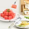 Watermelon Cutter Slicer Popsicle Mould, 3 in 1 Melon Scoop Fruit Scooper Tool for Dig Pulp Separator, Creative Fruit Knife 5