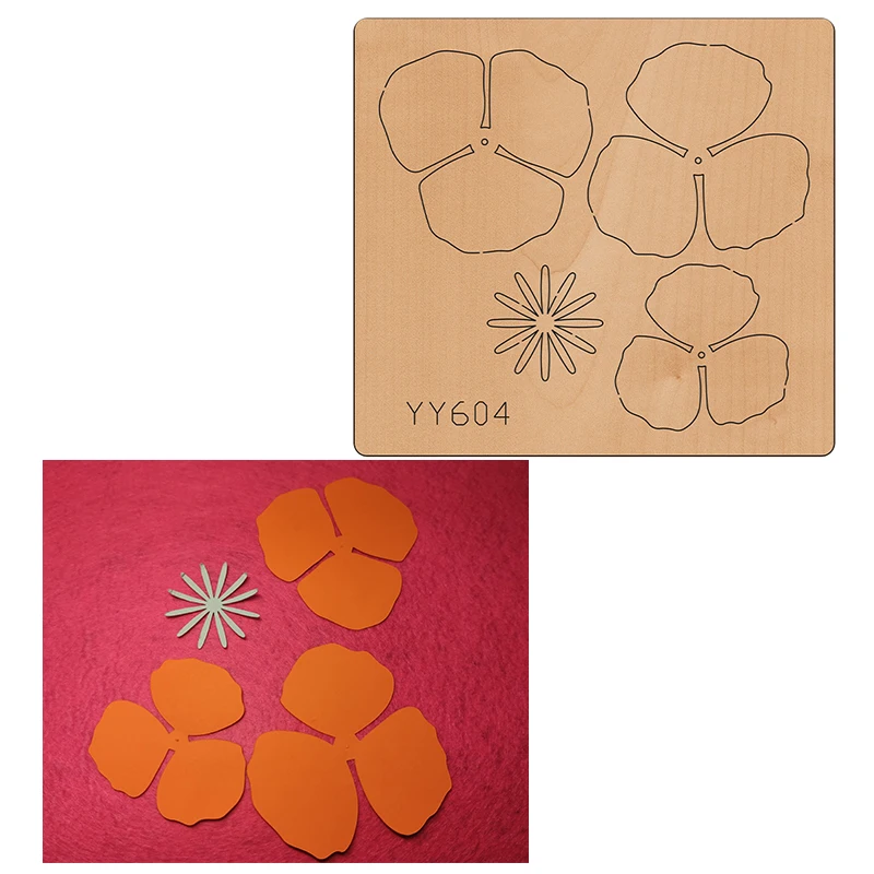 

Wooden Die Cutting Process Rose Flower Knife Mold, Yy-604Headdress RoseCutting Compatible With Most Manual Die Dies