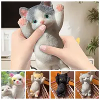 Relieving Stress Squeeze Toy Reducing Anxiety Cute Cat Pattern Squishy Cat Doll Portable Soft 1