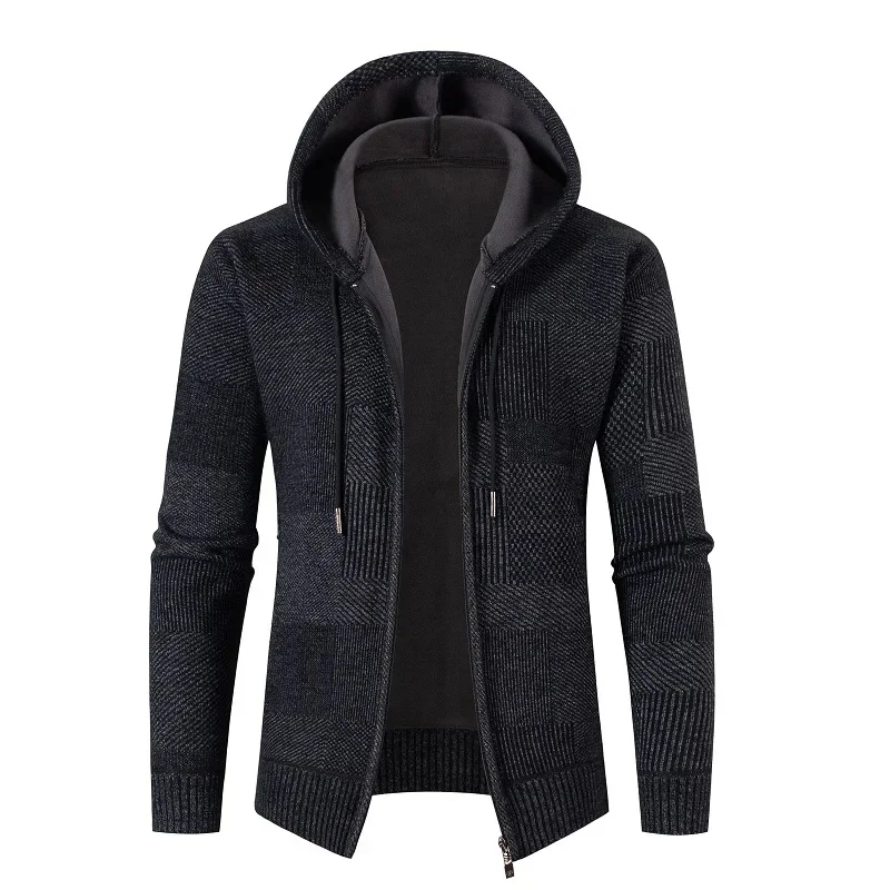 

2024 New Men's Sweaters fashion Winter Warm Hooded Sweatearcoat Causal Knitwear Sweatear Jackets Coats Knitted Cardigans