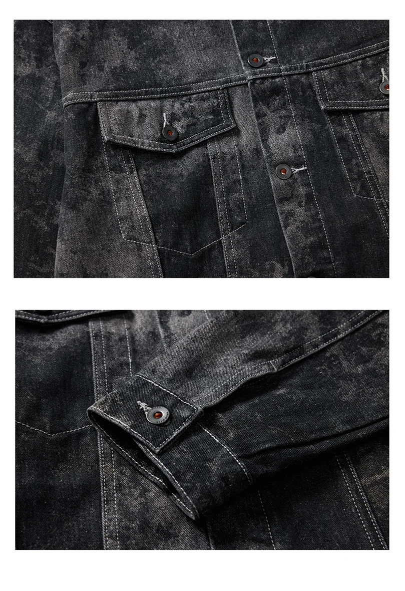 Frühling Herbst Denim Jacke Chinesischen Stil Phoenix Bestickte Umlegekragen Jacke Mode Herren Casual Denim Mantel Z1A1 – Detail 13