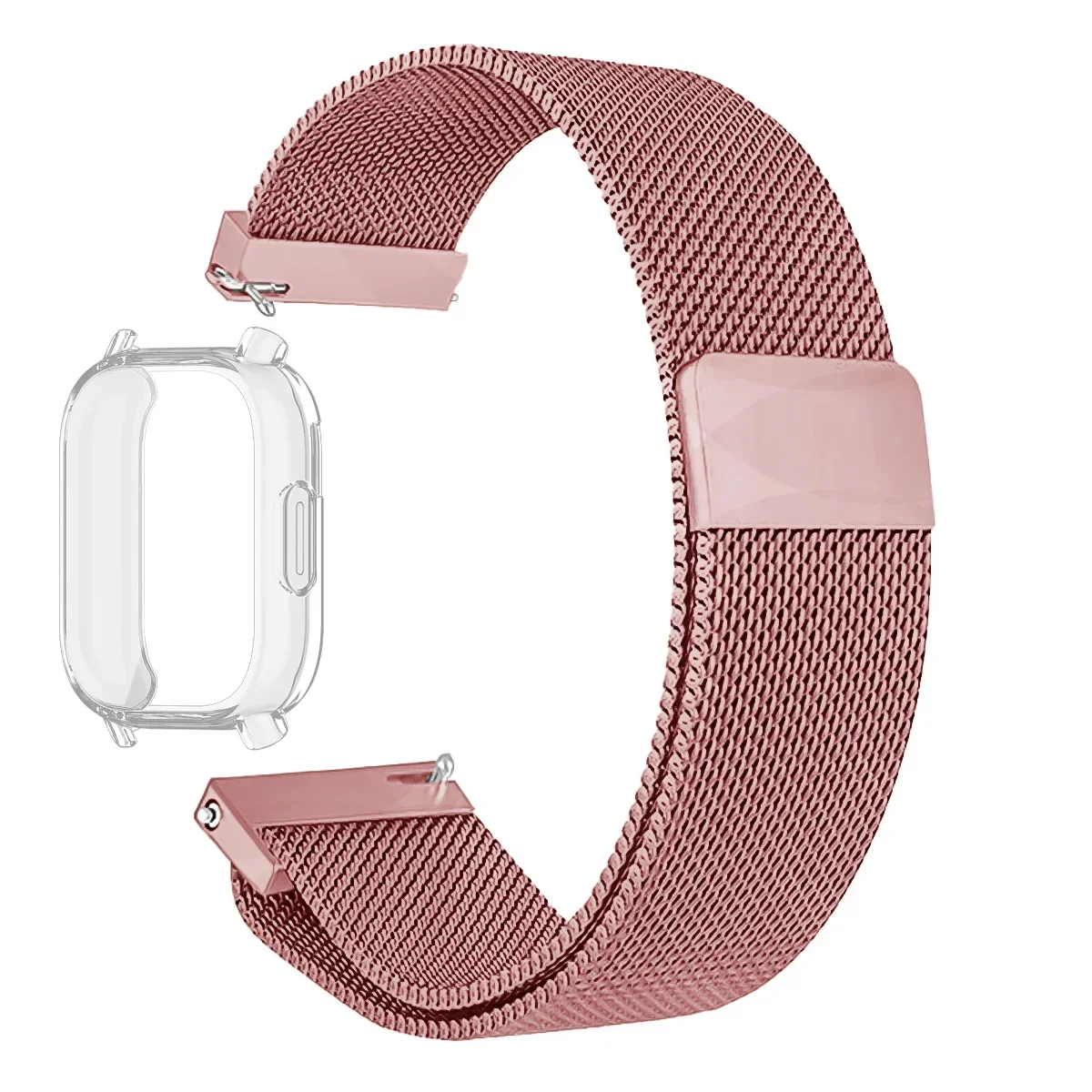 Milanese Mesh Strap with Case and Screen Protector - Premium Watchband Bracelet Accessories