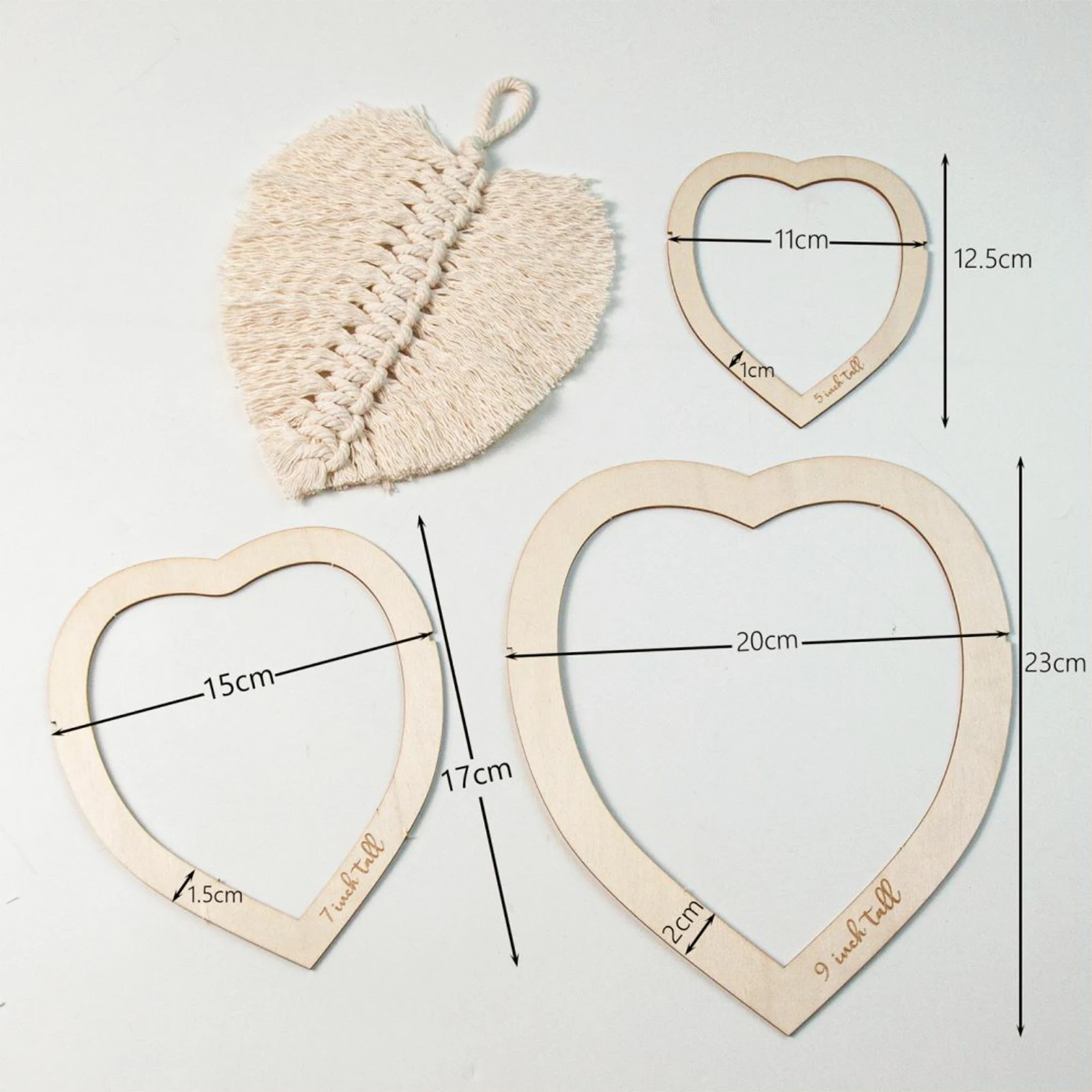 Macrame Cutting Molds Wood Measuring Wedding DIY Cutting Template Bracelet Craft 3 Pieces Wooden Durable DIY Crafts