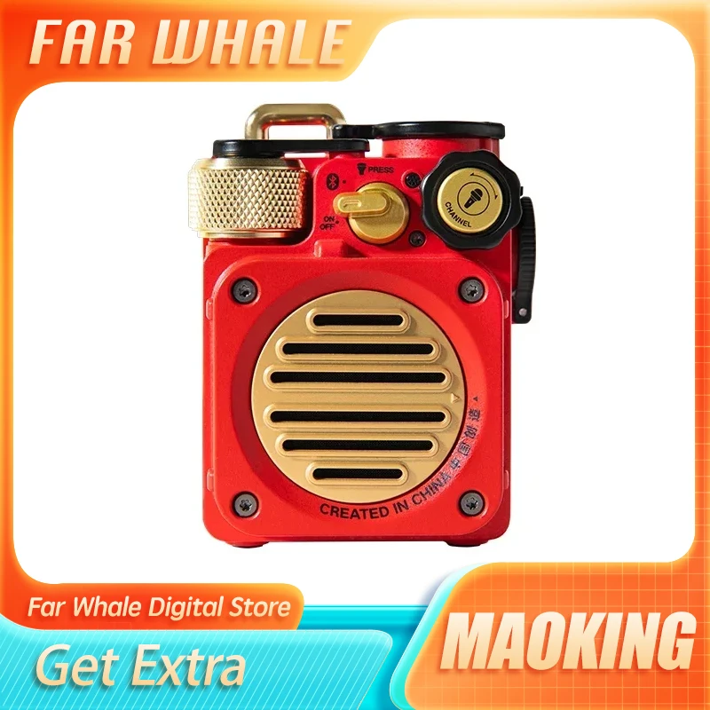 

MAOKING Radio MAOKING Sound Atomic Wild Mini Portable Bluetooth Speaker Mini Stereo Retro Speaker Outdoor Waterproof Subwoofer