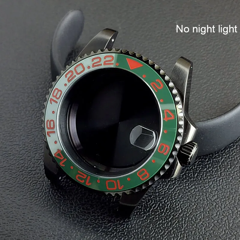 40MM Sapphire Glass GMT Bidirectional Rotation Watch Case with Accessories