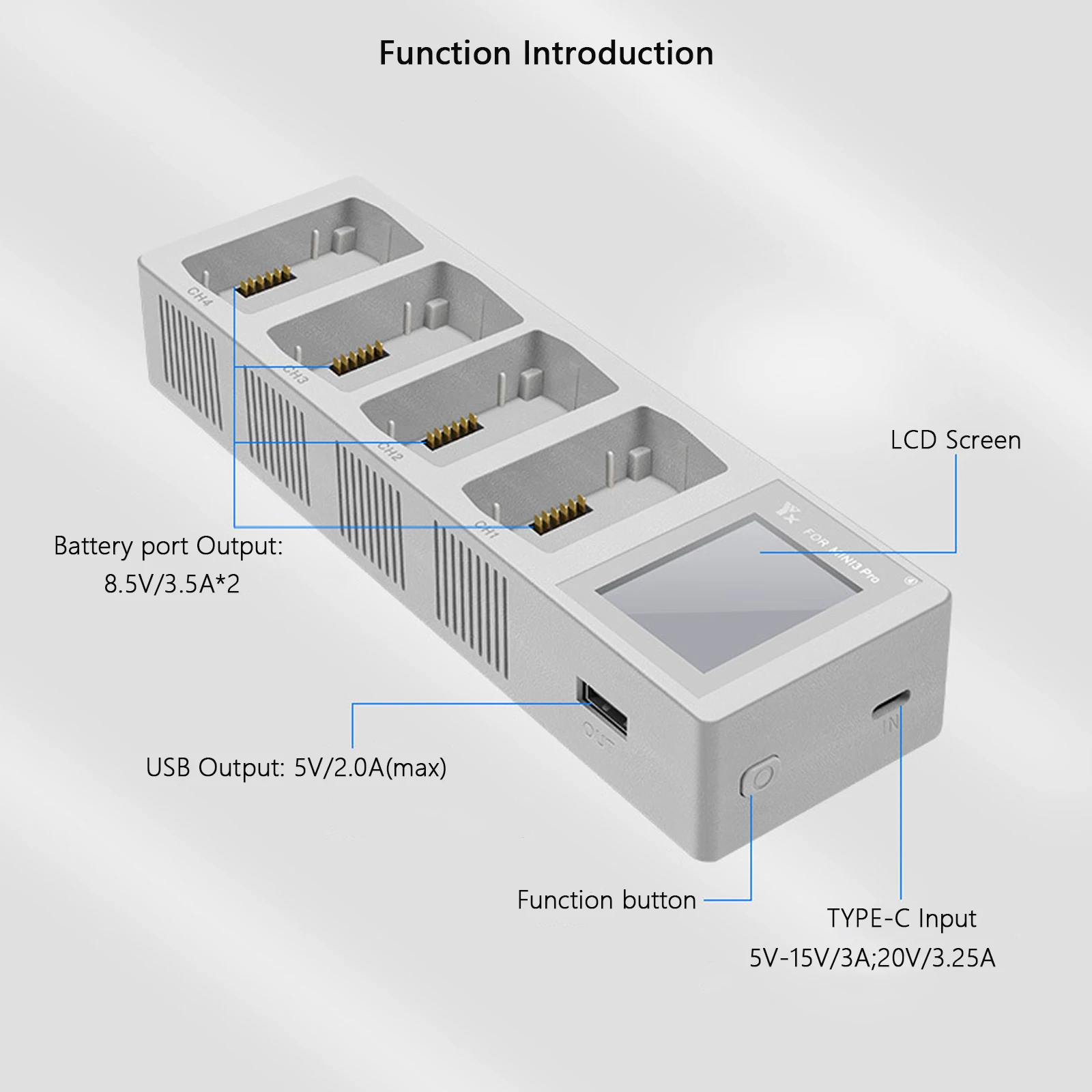 Carregador de bateria para DJI Mini 3