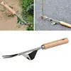 1PC Long Wood Handle Stainless Steel Garden Weeder Hand Weeding Removal Cutter Puller Tools Multifunction Weeder Transplant 3