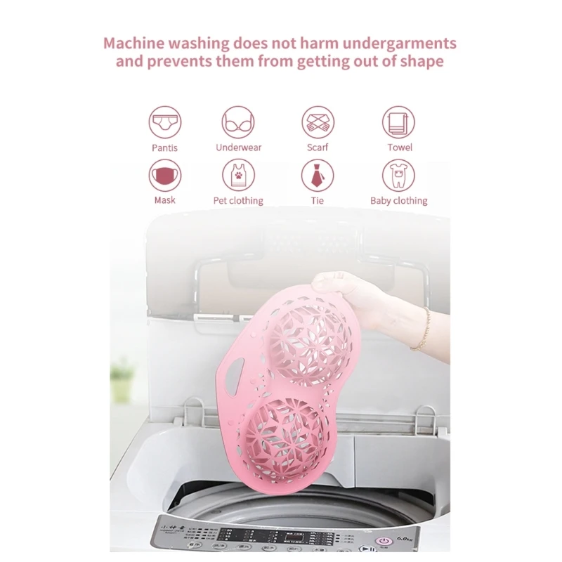 Bra Washing Bag Silicone Mesh Lingerie Bag Anti Deformation Washing Bag for Washing Delicates Bras Underwear Laundry Bag 4