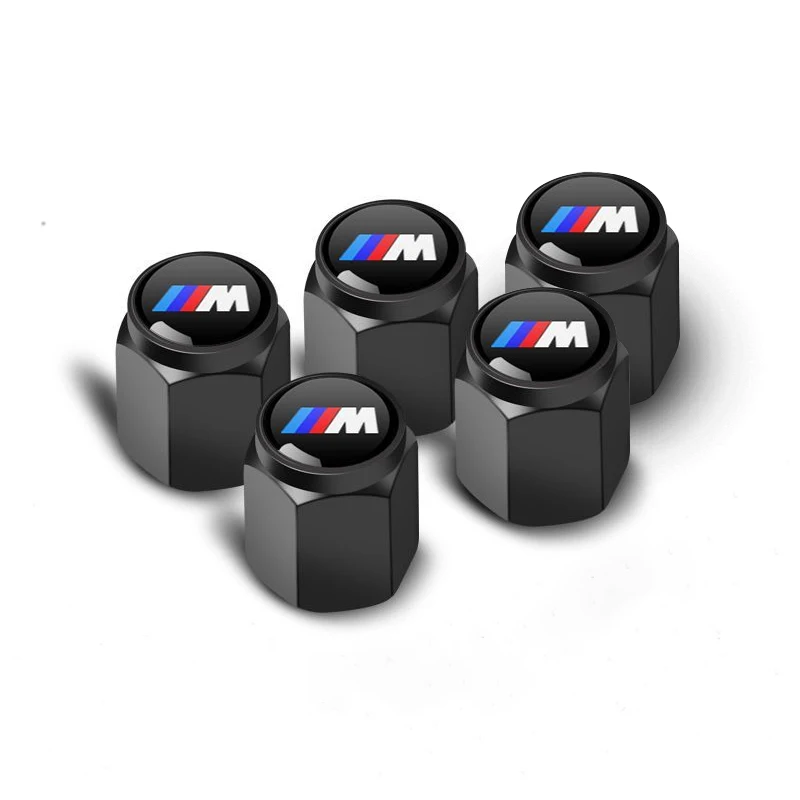 5개 자동차 휠 타이어 밸브 캡 타이어 림 스템 커버 에어더스트 BMW M E46 E90 F20 E39 E91 E87 E60 E93 F10 X3용 인테리어 스티커