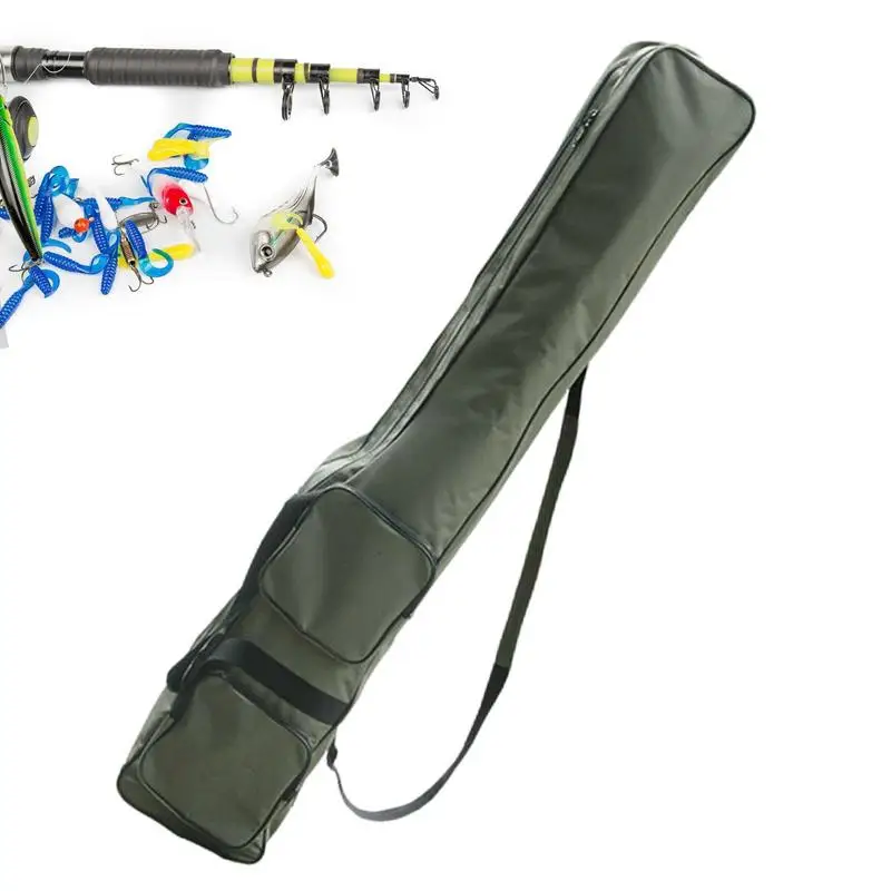 

Travel Fishing Rod Case Large Storage Case Fishing Rod Folding Travel Case Oxford Cloth Portable Fishing Bag Fishing Rod & Reel