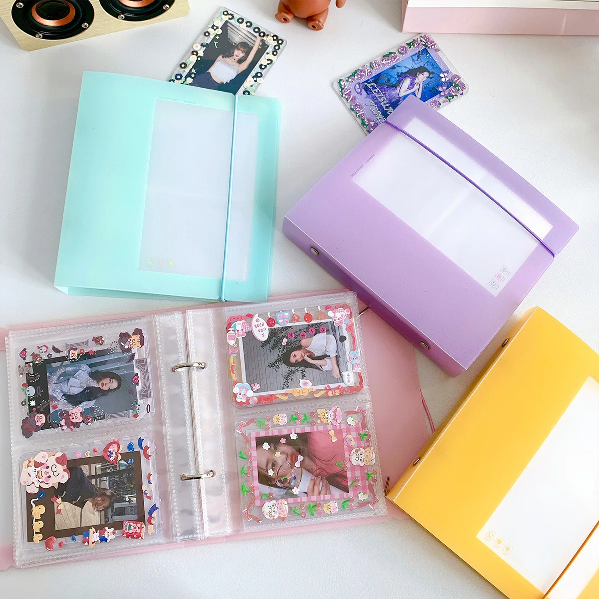 4-inch Photo Chasing Star Small Card Postcard Literacy Card Collection Storage Loose Leaf Binding Album Note Supplies