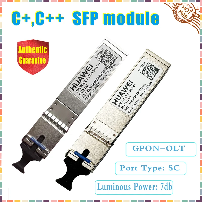 100% New Class C+C++SFP Module XPON GPON C++Olt SC Connector SFP Transceiver Module Compatible Gigabit RJ45 SFP Module 1000Mbps