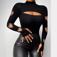 Elena Mock Neck Long Sleeve Bodysuit 1