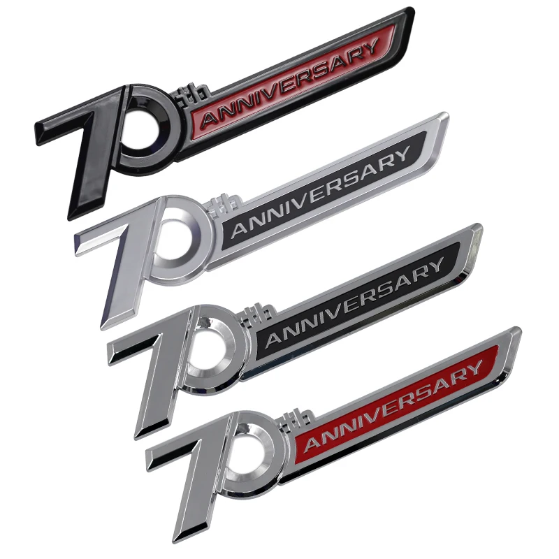 3D Abs Logo 70Th Anniversary Emblem Sticker Car Fender Badge Decalcomania Per Toyota Land Cruiser 70Th Anniversary Sticker Accessori