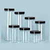 Clear Sealed Can With Lid Plastic Empty Packing Bottle Circular Storage Bucket Biscuit Jar Food Grade Sealed Cans Tank Container 1