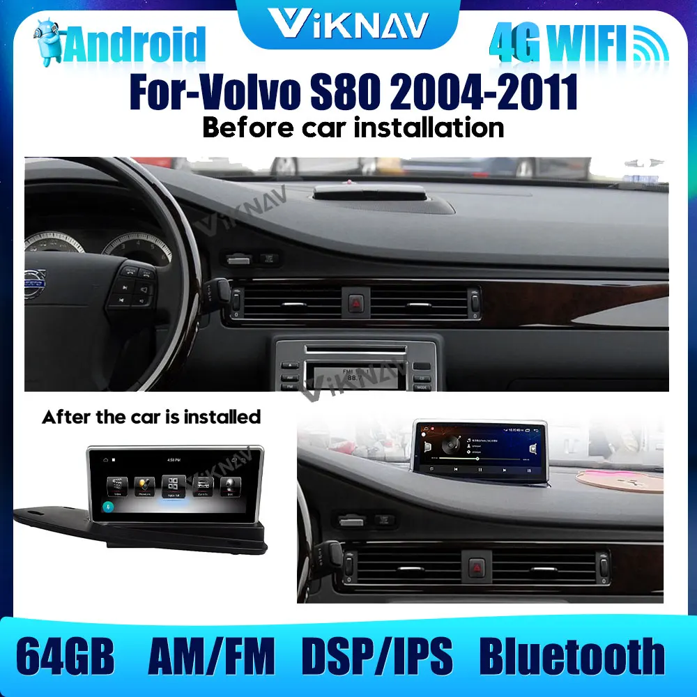 Android Car Radio For-volvo S80 2004-2011dvd Multimedia Play Er Gps ...