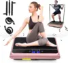 Vibration Plate Exercise Machine Whole Body Vibration Platform Machine with Pilates Bar Resistance Bands for Home Fitness Traini 1