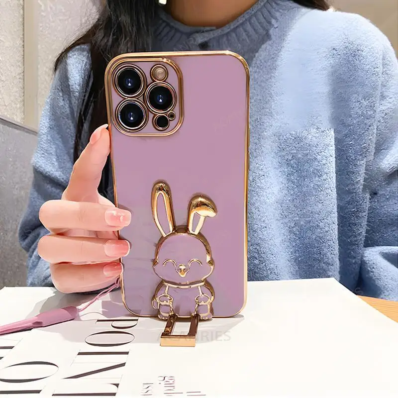 Silicone Phone Case For Xiaomi Redmi Note With Rabbit Holder_voghion.com
