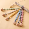 Baby Anti-drop Chain Pacifier Clips Silicone Beads Infant Nipple Appease Soother Chain Clips Dummy Holder Nipple Clip Baby Gift 1