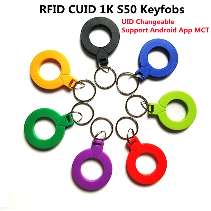 

5/10pcs New 13.5MHZ CUID Changeable MF S50 1K IC Keys Keyfobs Token Tags S50 NFC Clone Copy Block 0 UID Writable 14443A
