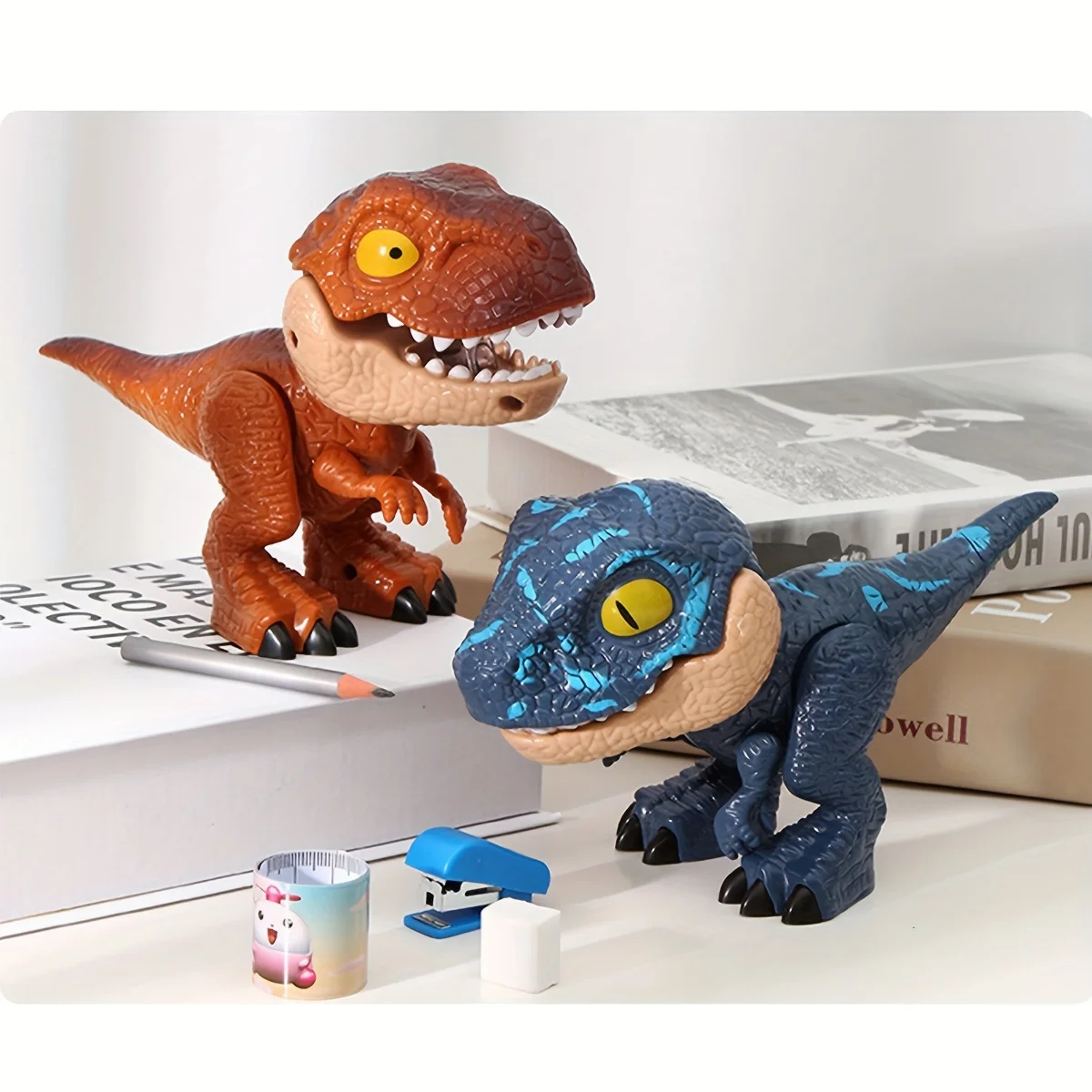 Set cancelleria dinosauro 5-in-1 con righello e temperamatite_voghion.com