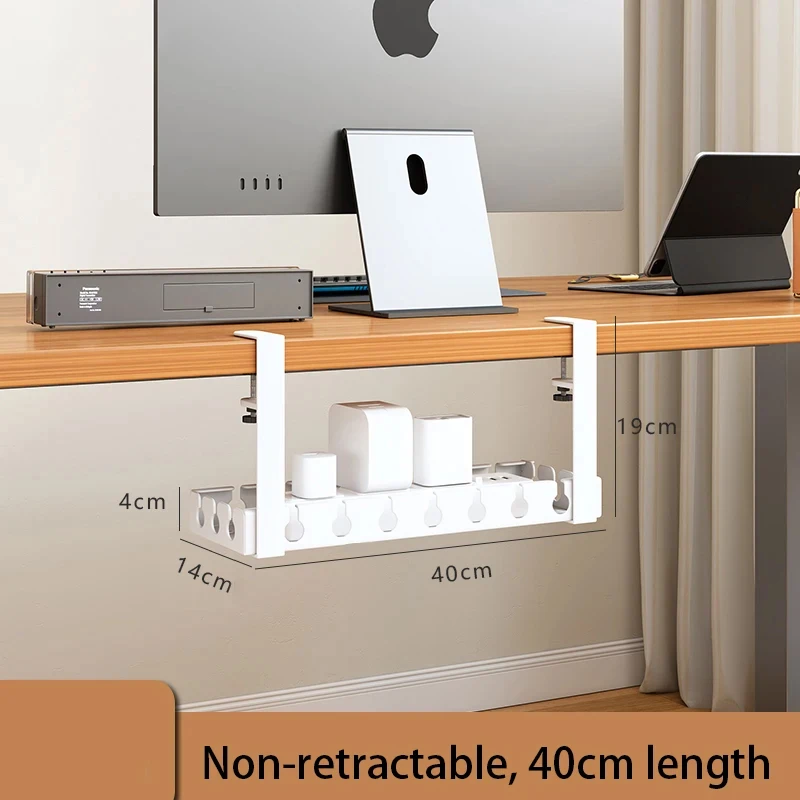 Cable Management Tray with Clamp for Office and Home Organizers