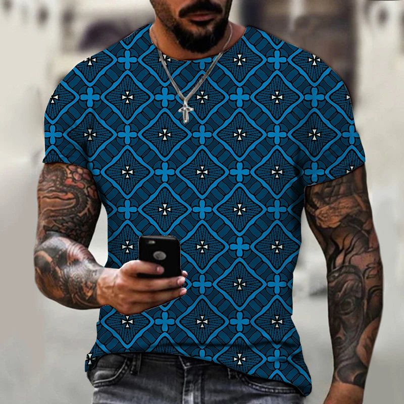 

Men T-shirt Harajuku Retro Personality Male Clothes Casual Style Fashion Loose Cool O-Neck Tees Short Sleeve Oversized 3D Print