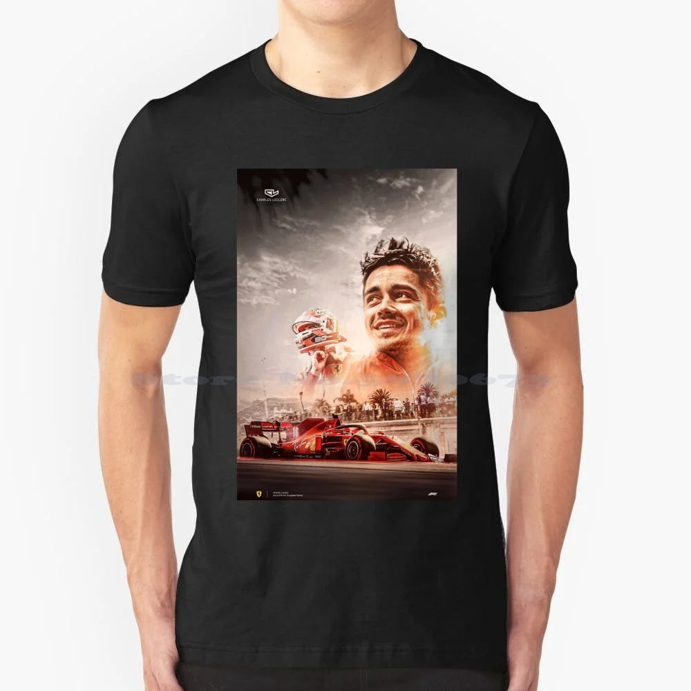 Maglietta Charles Leclerc Maglietta 100% Cotone Charles Leclerc