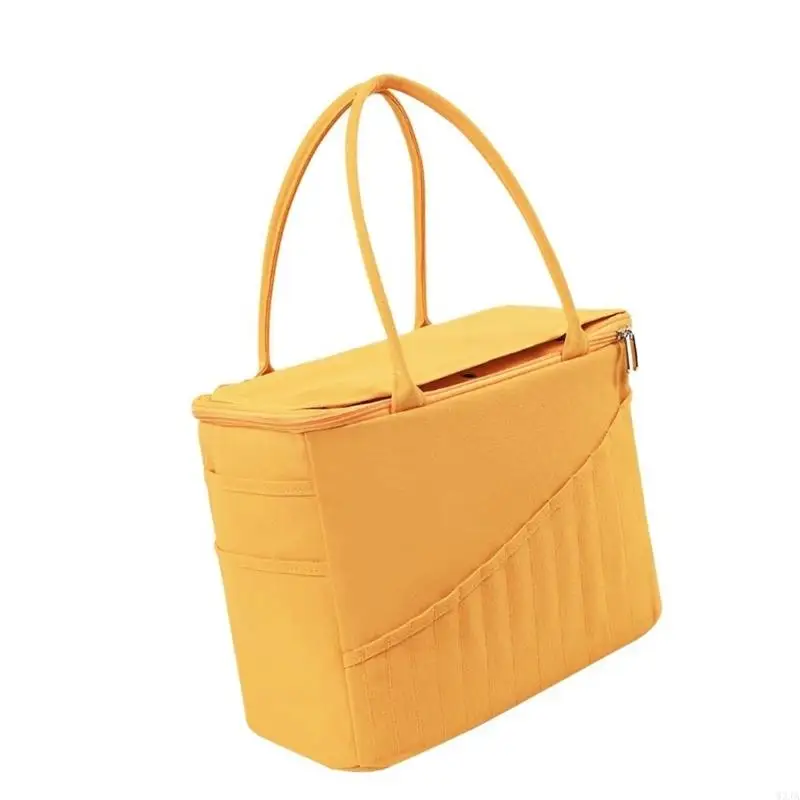 W3JA Crochet Bag Yarn Storage Bag Travel Knitting For Crochet Yarn Hook Needle