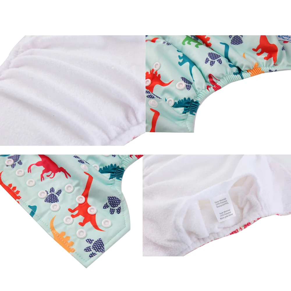 BABYLAND 2023 New Fashion Style Baby Nappy 4pcs/set Diaper Cover Washable Reusable Cloth Diaper