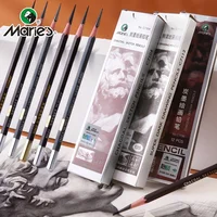 Marie's 12pcs Artist Pencils 12B/14B/16B,Black Graphite Core,Matte Pencil Set for Sketching,Drawing,Shading for Artists,Students 1