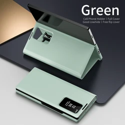 Elegant Card Holder Flip Leather Case - Premium All - Inclusive Smart Phone Cover - Galaxy Z Fold 8 Ultra (Green)
