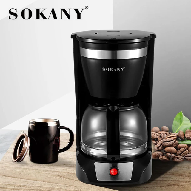 Portable Coffee Maker for Home Fully Automatic Small Coffee Machine Drip  Electric Glass Coffee Pot Brewing Tea - 12 Cups - AliExpress