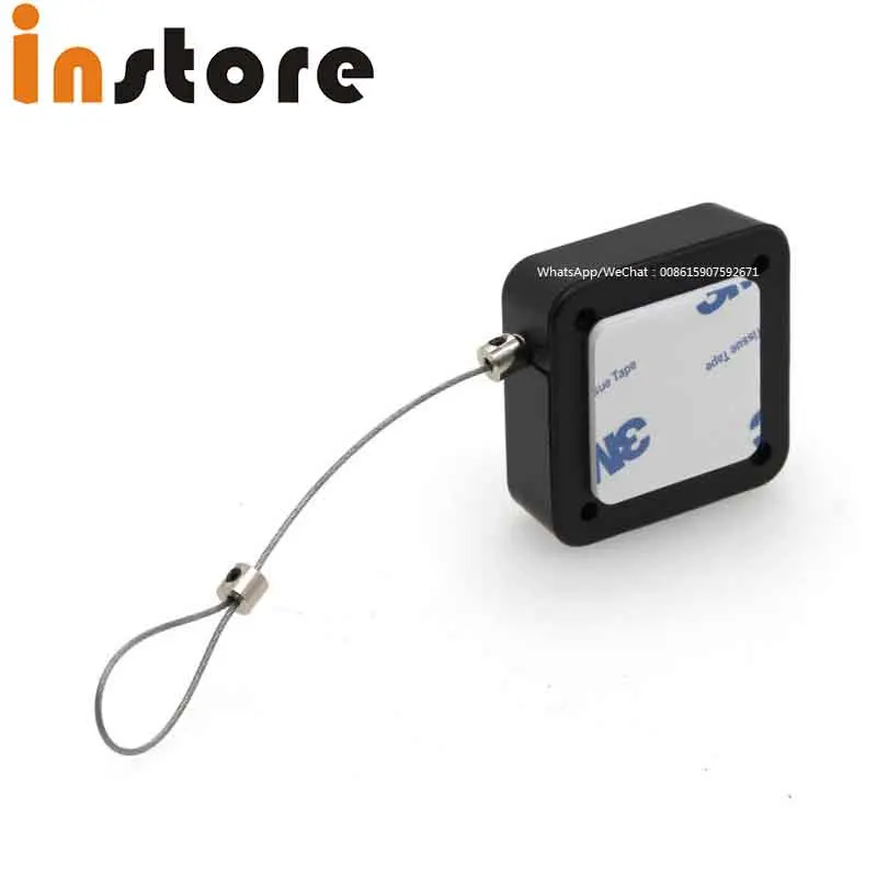 Security Steel Cable Retractable Anti-theft Pull Box Recoil For Mobile,Glasses,ring,Mobile Phone 50 pcs
