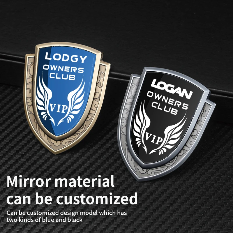 Dacia 먼지털이 Logan Sandero Lodgy 금속 자동차 스티커 액세서리, 창의적인 차체 장식, 창문 배지, 자동차 부품 부착
