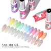 Painted Nail Polish Set, 12 Color Line Art Painted Gel Nail Polish Set Glitter For Nails Painting Drawing Soak Off UV LED Curing 6