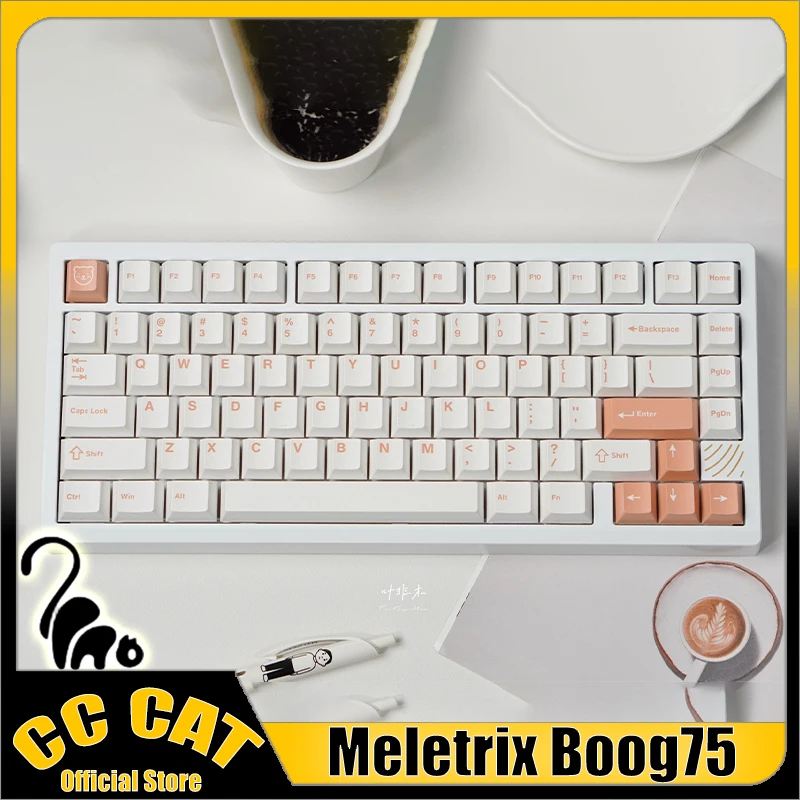 メカニカルキーパッドMeletrix-Boog75,pbtキーキャップ,81キー,磁気 