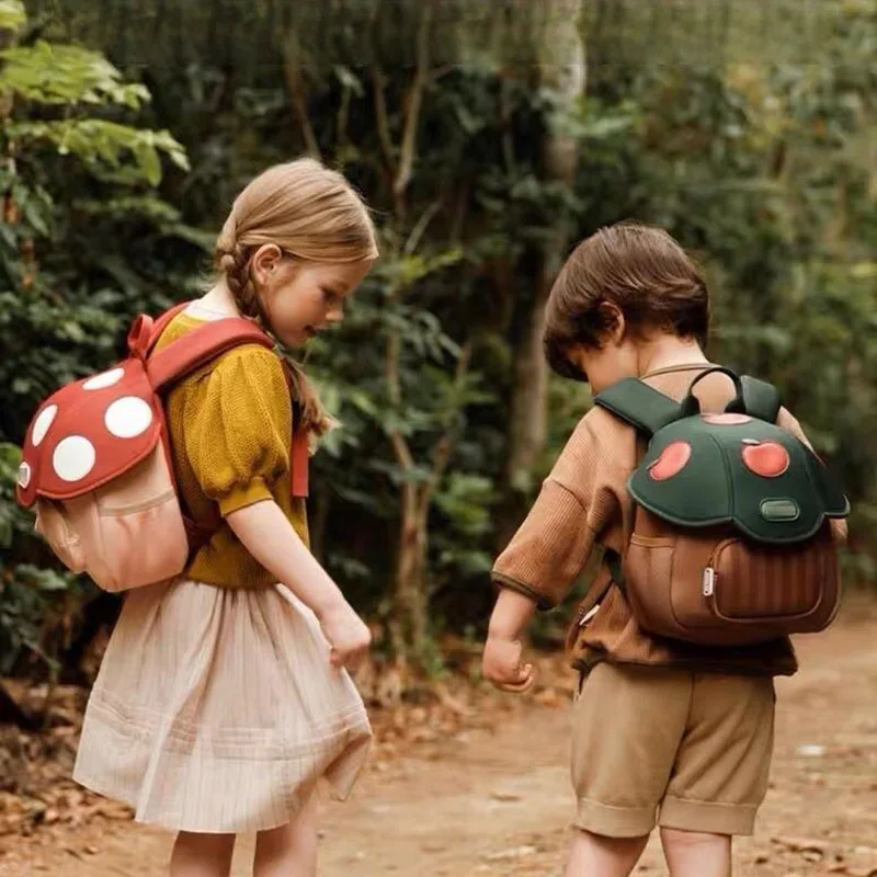 MILANCEL New Autumn Girls Backpack Kids Cute Mushroom Shaped Shoulders Bag Children Ice Cream Schoolbag 3