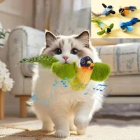 Indoor Interactive Birds Toy for Cat Chasing Teasing Toy Sounding Catnip Cat Teaser Toy Self-hilarity Wall Hanging Birds Cat Toy 1