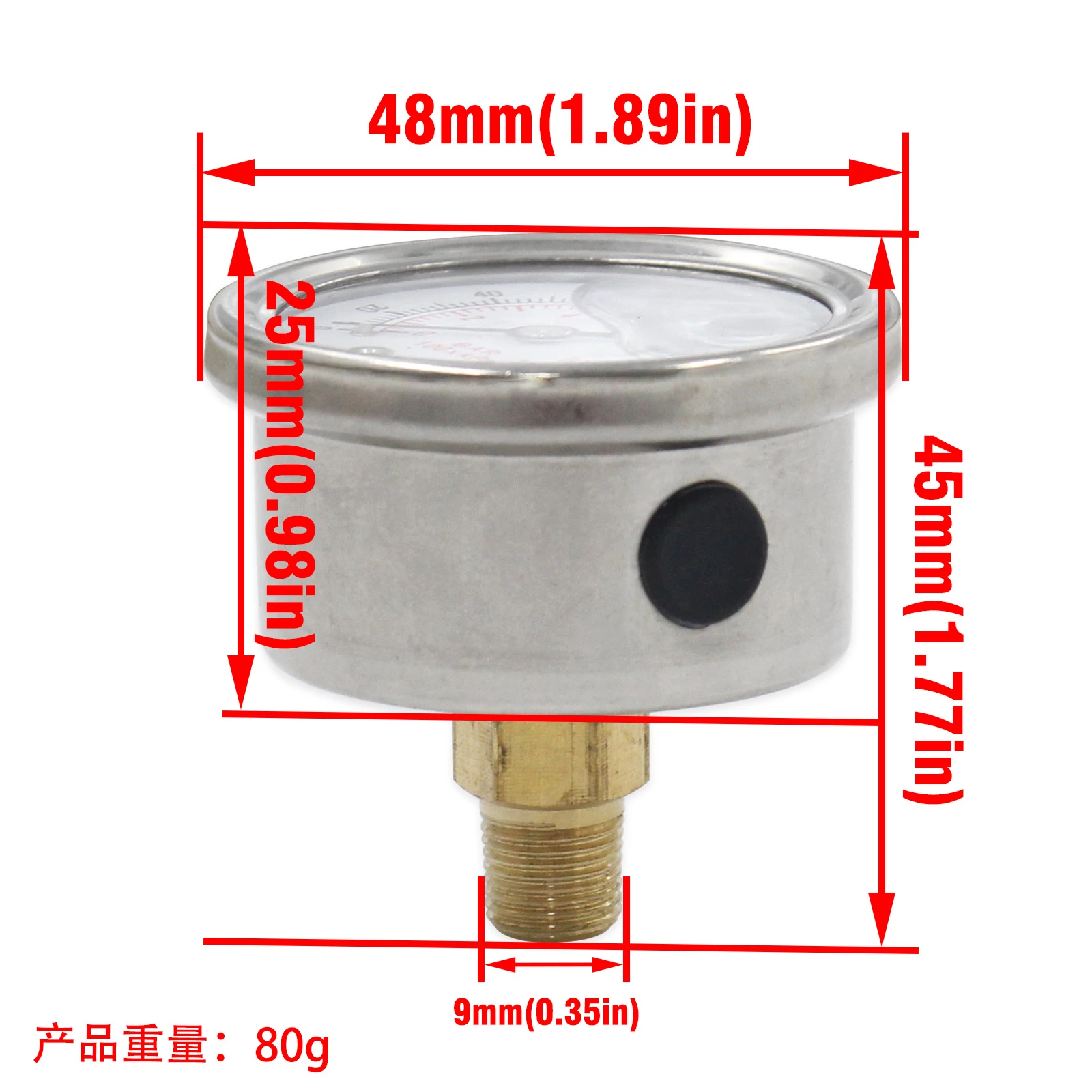 Inline-Kraftstoffdruckmesser-Adapter-Kit mit 9mm Schlauch & AN6 Anschlüssen, Öldruckmesser, Flüssigkeitstester, Überwachungssystem – Detail 8