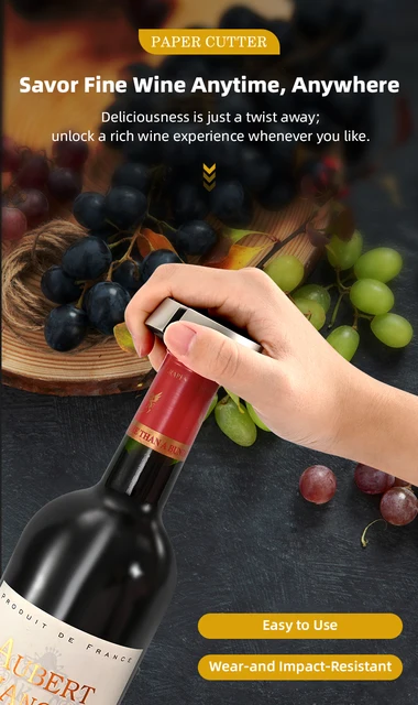 Apribottiglie Per Vino E Champagne | Rimuovi Foil E Tappi Con Facilità - Design Compatto Da Tavolo - Foto 5