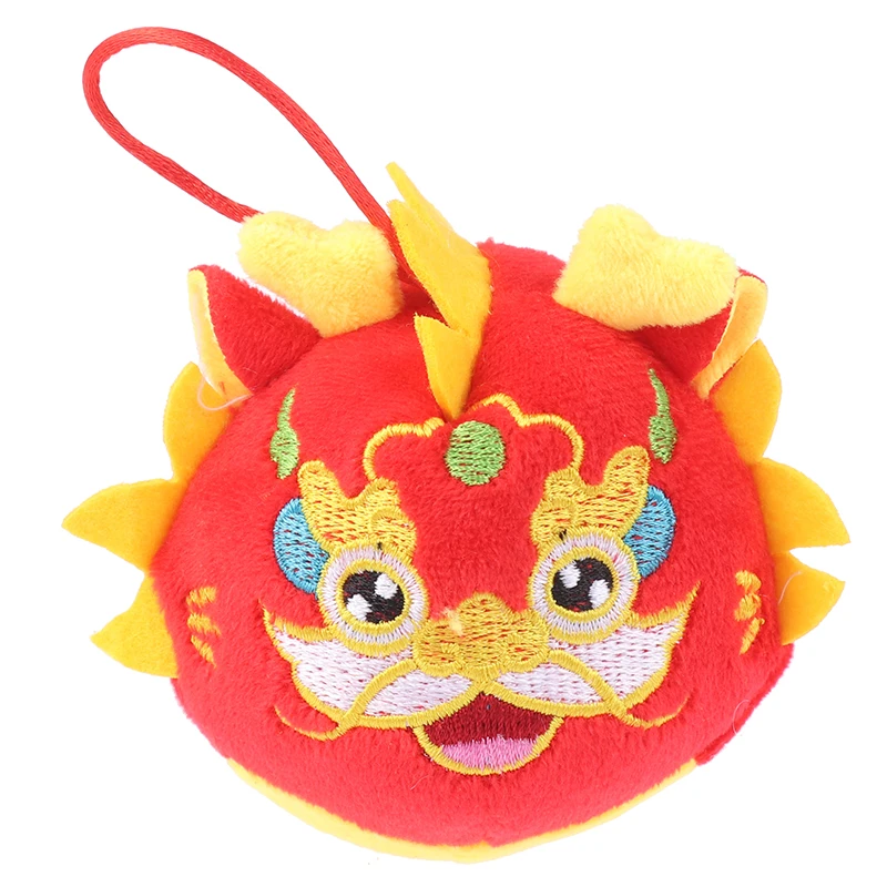 

2024 Zodiac Dragon Plush Toy Year Of The Dragon Mascot Doll Pendant Keychain Key Ring Car Decor Home Stuffed New Gift