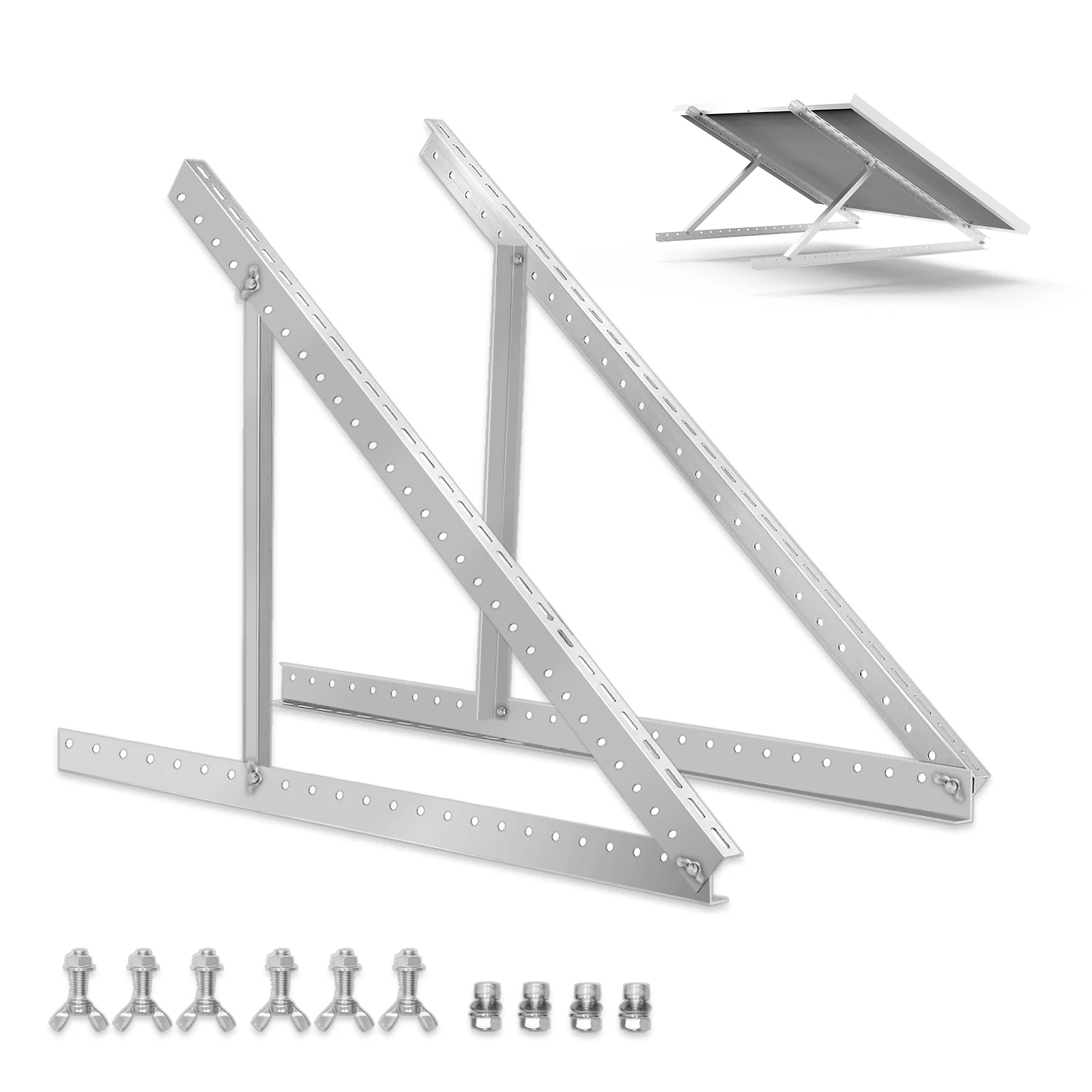 Solar Panel Tilt Mount Brackets CP-SETUNO 45in Adjustable Support up to 100W-500 Watt Solar Panel for Any Flat Surface Roof RV