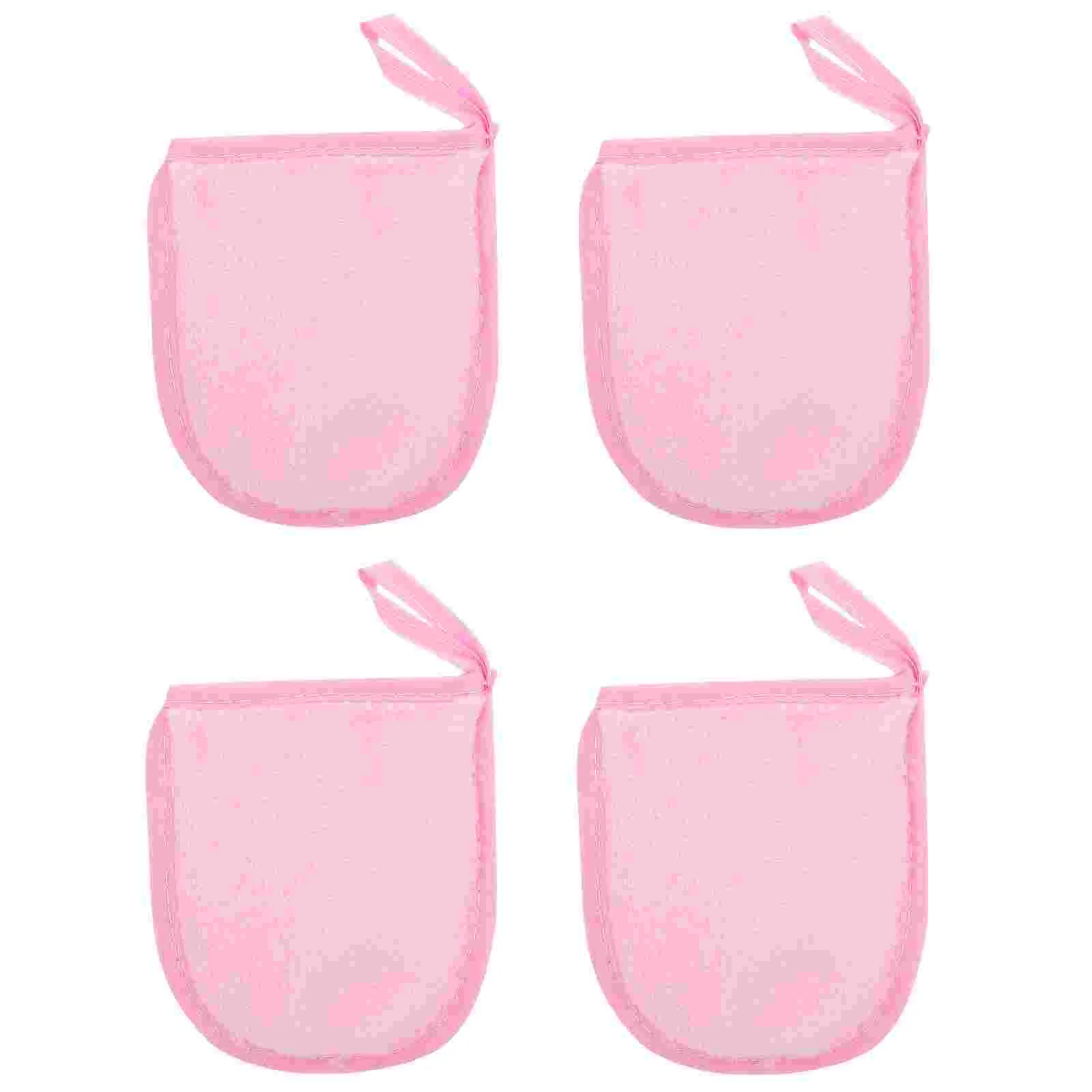 

4 Pcs Makeup Removal Puff Powder Cleanser Finger Cot Accessories Facial Cleaning Gloves