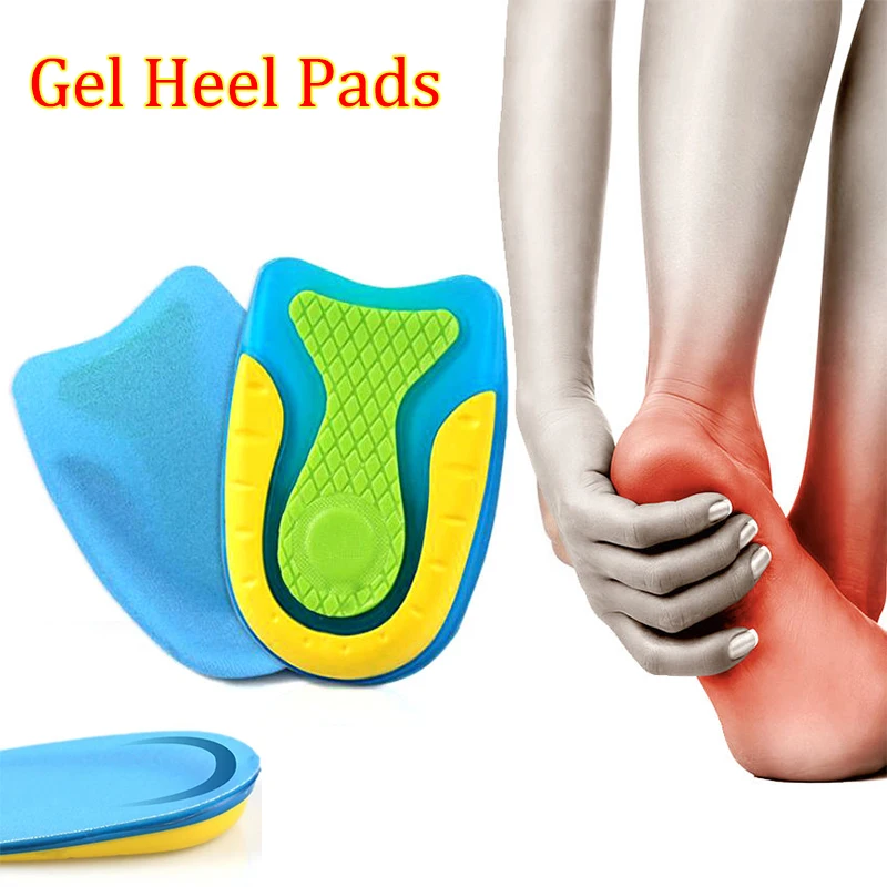 1pair Soft Silicone Gel Heel Pads U-shaped Heel Inserts Insole Height Increase Shoes Pad Spurs Pain Cushion Foot Massager shoe insoles,heel patch insole,heel protector,heel protector pads,heel insoles,heel cushion insole,heel cushion protector,heel grips