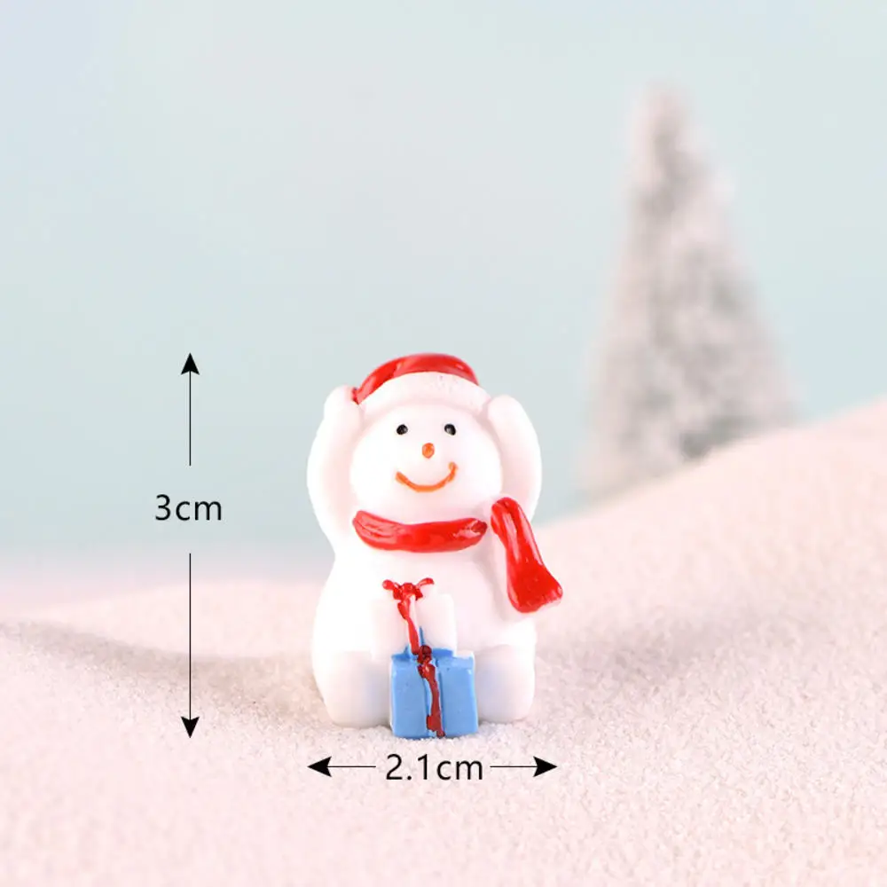 Festive Resin Miniature Holiday Figurines: Snowman, Santa, Christmas Tree, Reindeer Ornaments Perfect