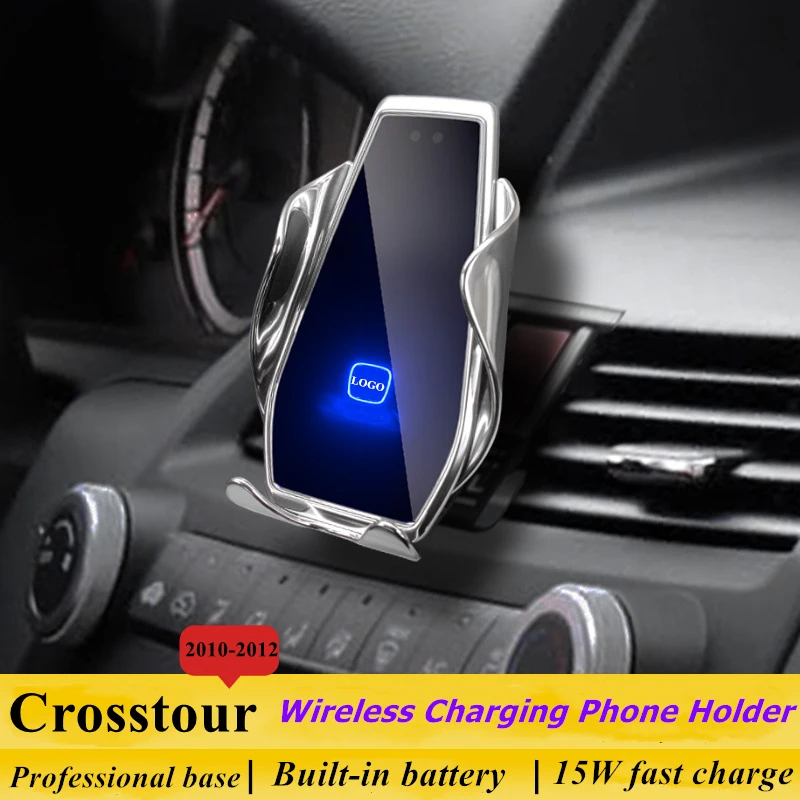

For Honda Crosstour 2010-2012 Car Phone Holder 15W Qi Wireless Car Charger Stand for iPhone Xiaomi Samsung Huawei Universal
