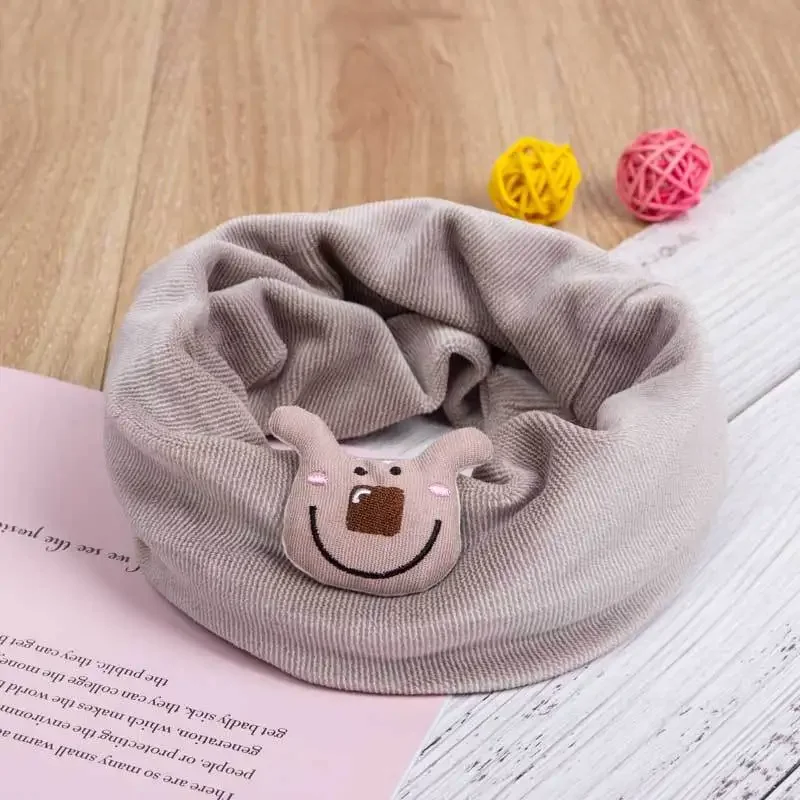 Autumn and Winter Children's Scarf Baby Bib Baby Warm Bib Solid Color Knit for Boys and Girls Shawls 0-8T
